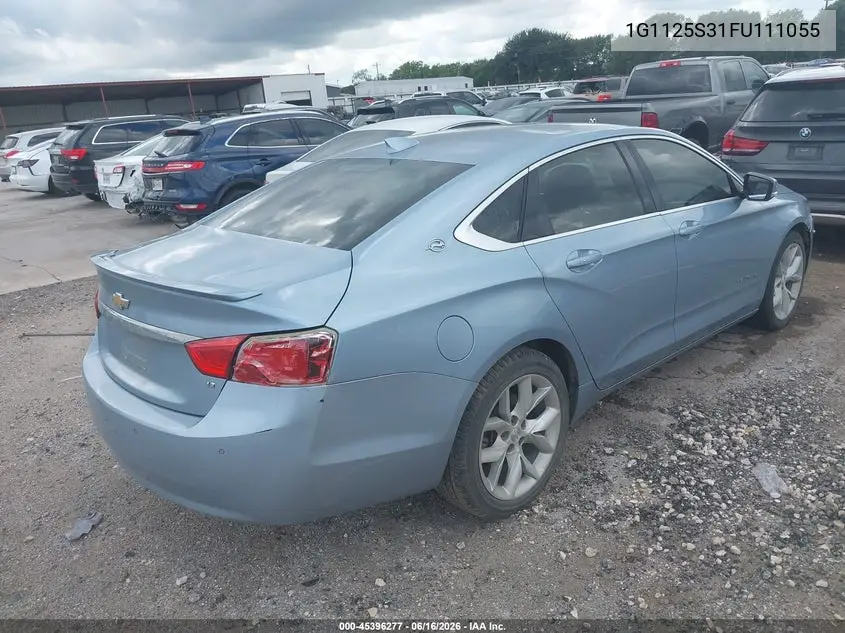2015 Chevrolet Impala 2Lt VIN: 1G1125S31FU111055 Lot: 45396277