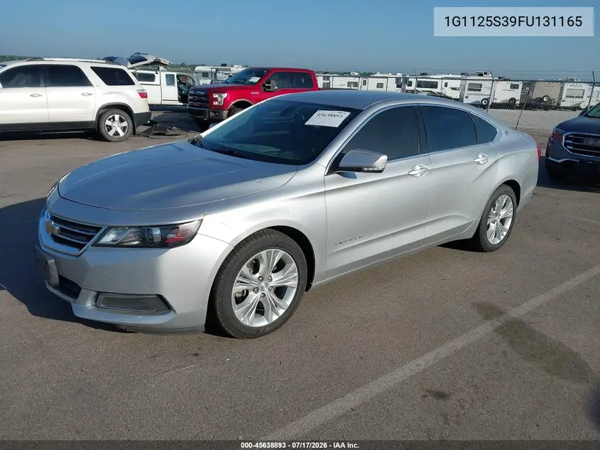 2015 Chevrolet Impala 2Lt VIN: 1G1125S39FU131165 Lot: 45638893