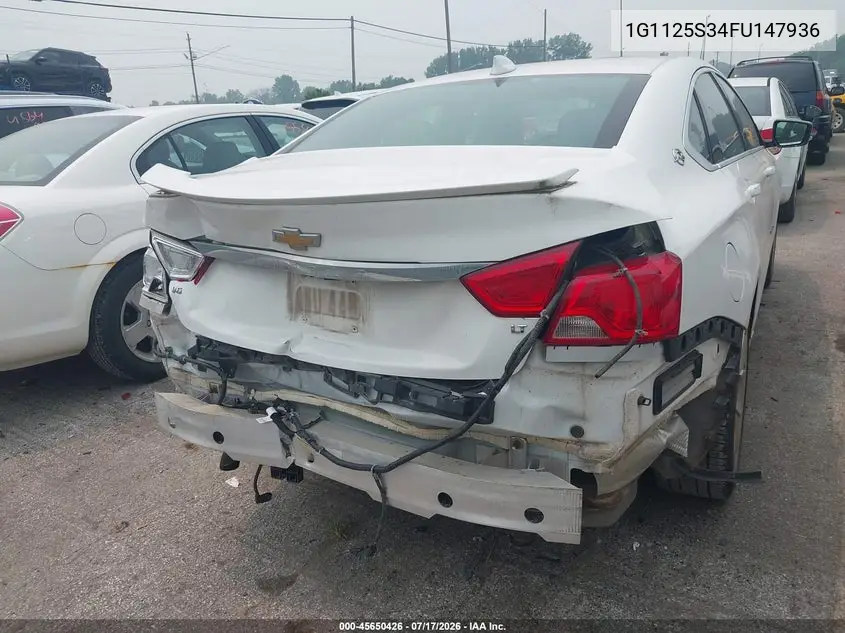 2015 Chevrolet Impala 2Lt VIN: 1G1125S34FU147936 Lot: 45650426