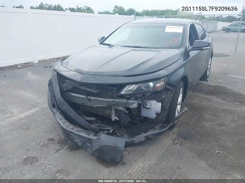 2015 Chevrolet Impala 1Lt VIN: 2G1115SL7F9209636 Lot: 45655732