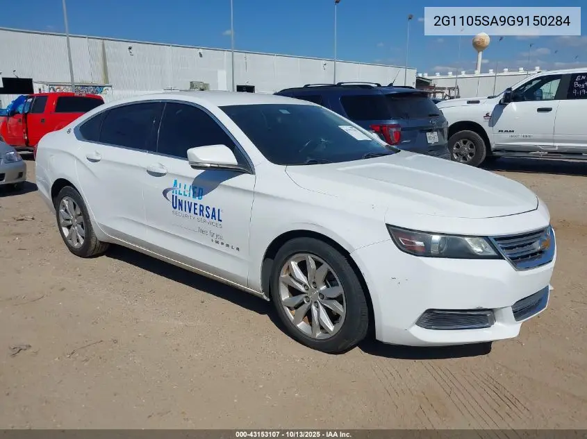 2G1105SA9G9150284 2016 Chevrolet Impala 1Lt