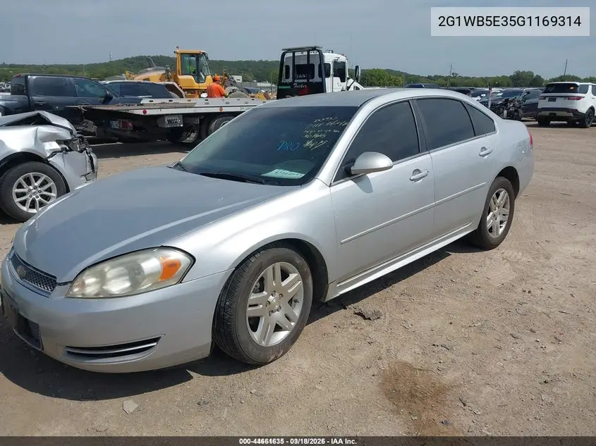 2G1WB5E35G1169314 2016 Chevrolet Impala Limited Lt