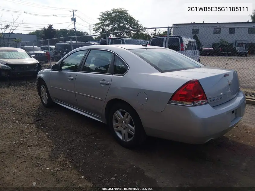 2016 Chevrolet Impala Limited Lt VIN: 2G1WB5E35G1185111 Lot: 45470910