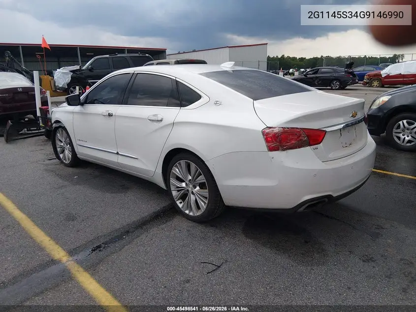 2016 Chevrolet Impala 2Lz VIN: 2G1145S34G9146990 Lot: 45498541