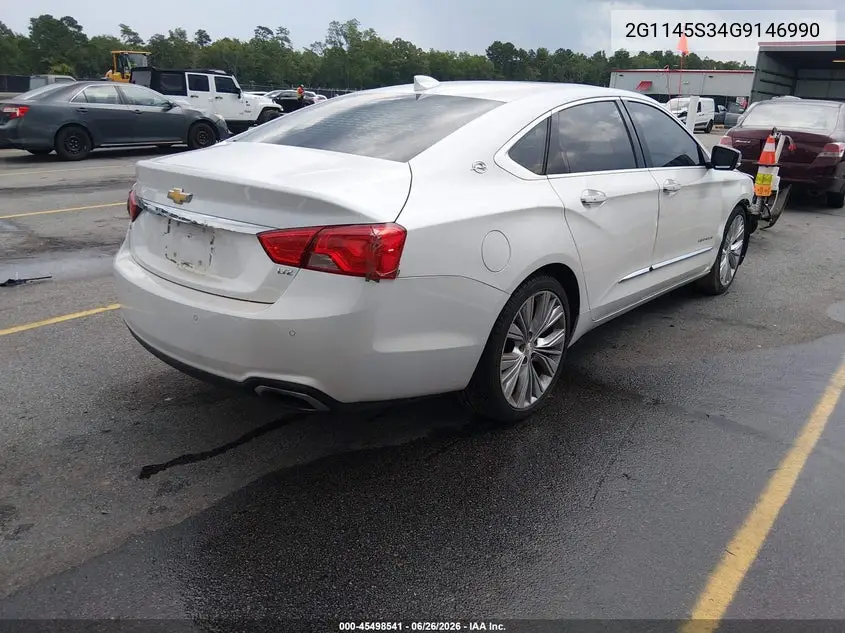 2016 Chevrolet Impala 2Lz VIN: 2G1145S34G9146990 Lot: 45498541