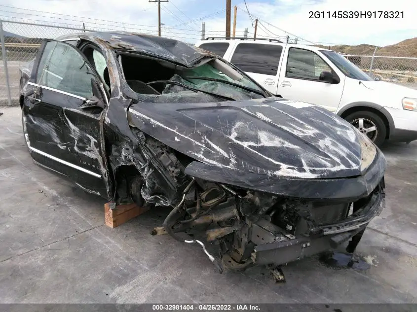 2G1145S39H9178321 2017 Chevrolet Impala 2Lz