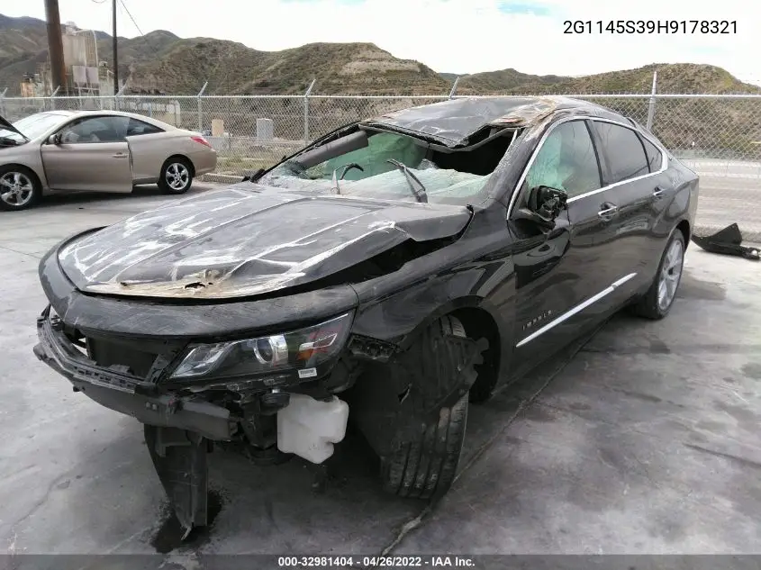 2G1145S39H9178321 2017 Chevrolet Impala 2Lz