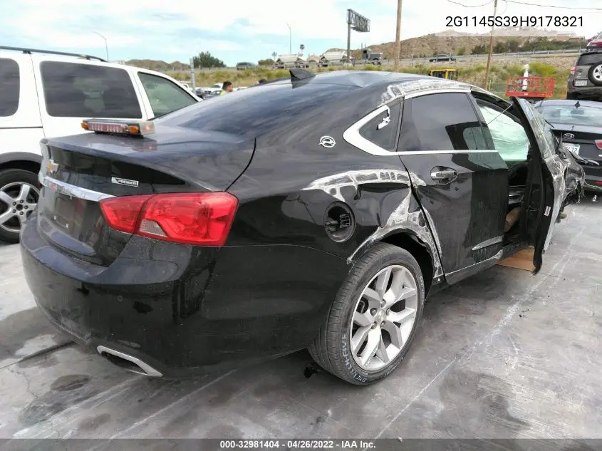 2G1145S39H9178321 2017 Chevrolet Impala 2Lz