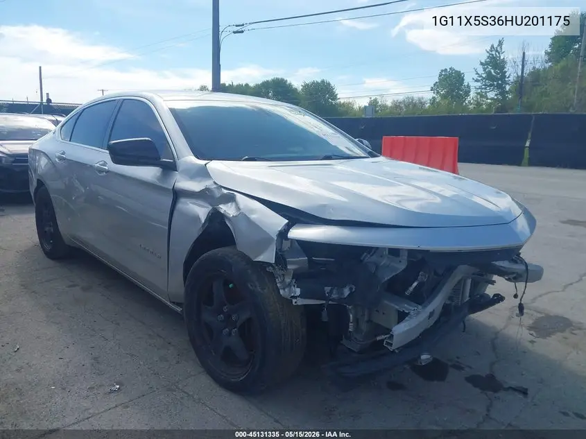 1G11X5S36HU201175 2017 Chevrolet Impala 1Fl