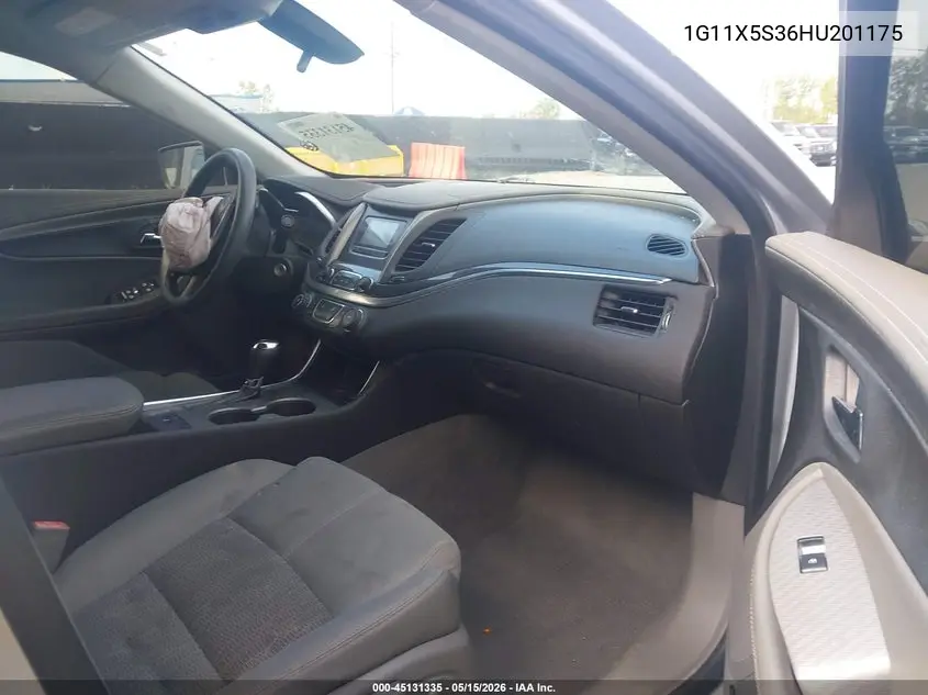1G11X5S36HU201175 2017 Chevrolet Impala 1Fl