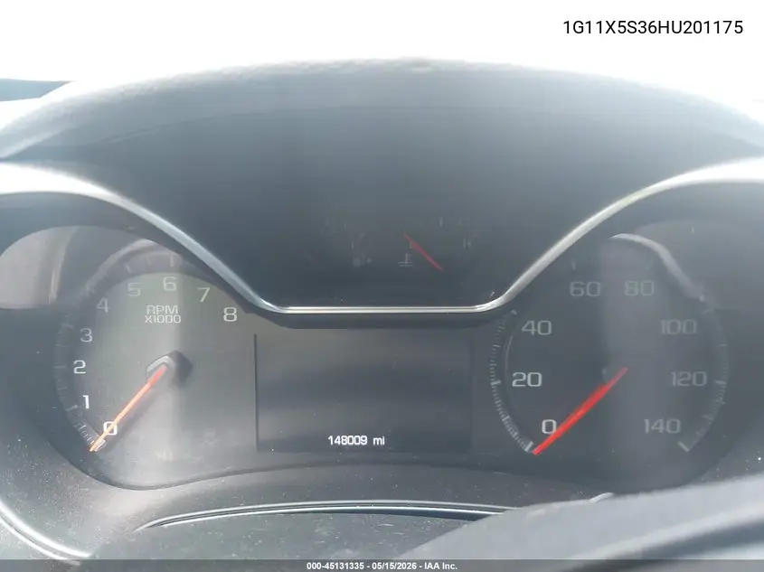 1G11X5S36HU201175 2017 Chevrolet Impala 1Fl