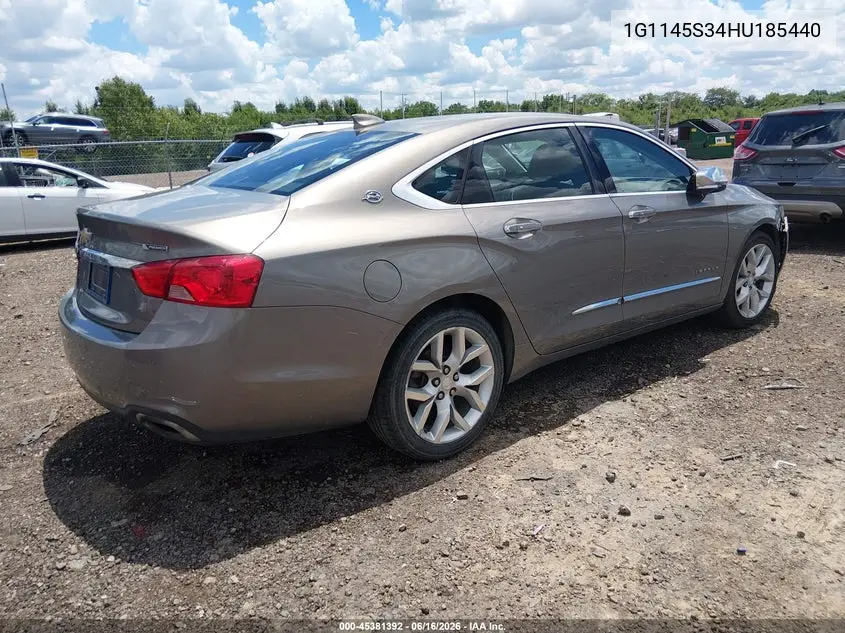 2017 Chevrolet Impala 2Lz VIN: 1G1145S34HU185440 Lot: 45381392