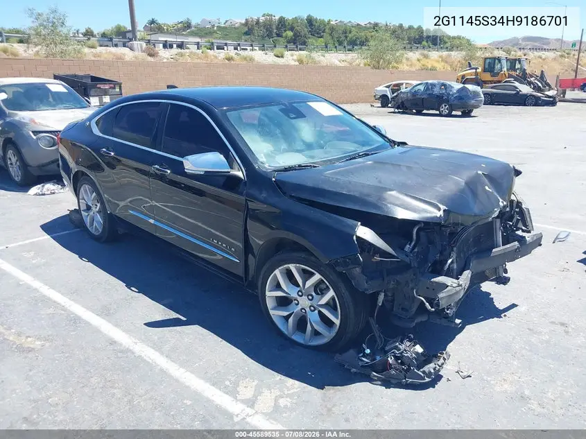 2017 Chevrolet Impala 2Lz VIN: 2G1145S34H9186701 Lot: 45589535