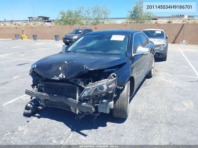2017 Chevrolet Impala 2Lz VIN: 2G1145S34H9186701 Lot: 45589535
