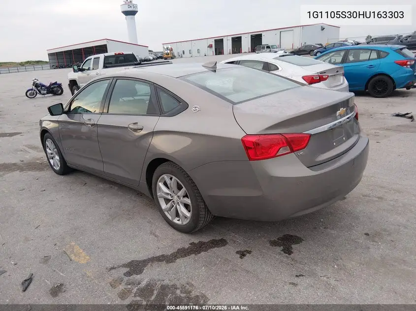 2017 Chevrolet Impala 1Lt VIN: 1G1105S30HU163303 Lot: 45591176
