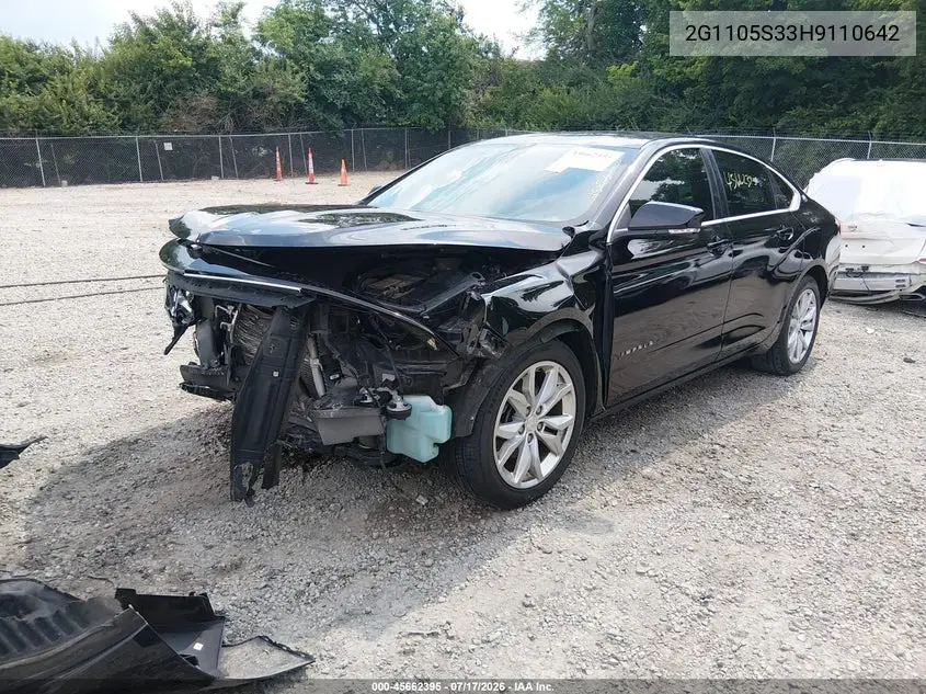 2017 Chevrolet Impala 1Lt VIN: 2G1105S33H9110642 Lot: 45662395