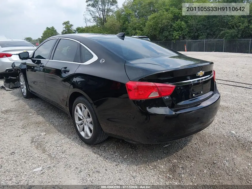 2017 Chevrolet Impala 1Lt VIN: 2G1105S33H9110642 Lot: 45662395