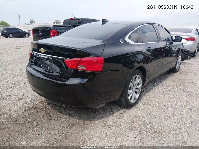 2017 Chevrolet Impala 1Lt VIN: 2G1105S33H9110642 Lot: 45662395