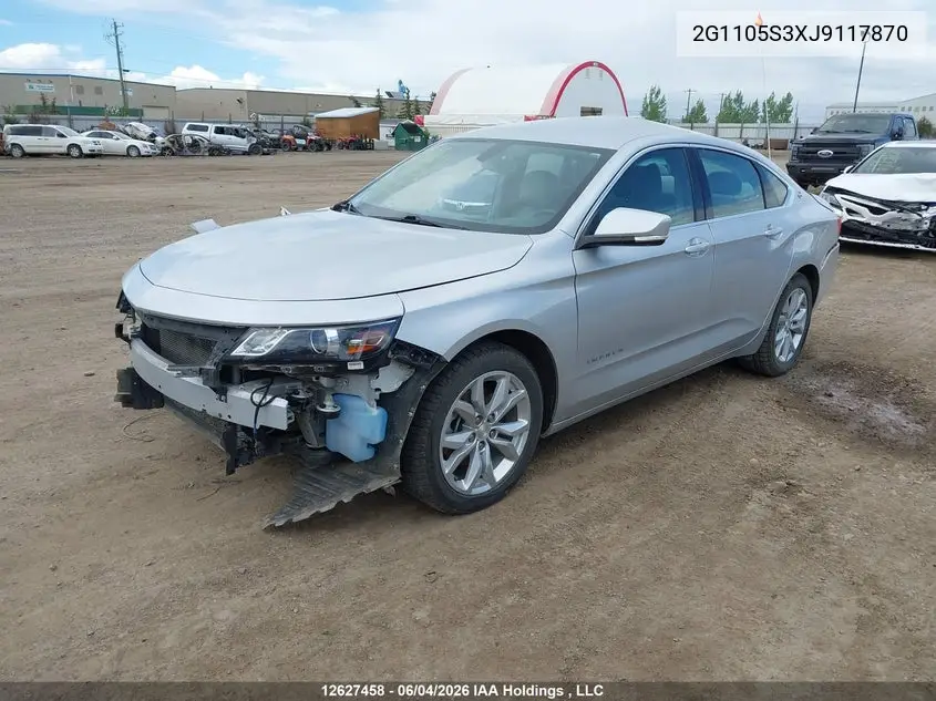 2018 Chevrolet Impala 1Lt VIN: 2G1105S3XJ9117870 Lot: 12627458