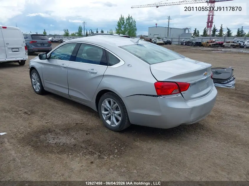 2018 Chevrolet Impala 1Lt VIN: 2G1105S3XJ9117870 Lot: 12627458