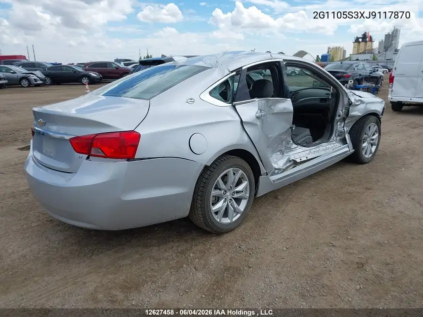 2018 Chevrolet Impala 1Lt VIN: 2G1105S3XJ9117870 Lot: 12627458
