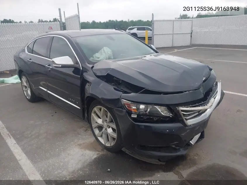 2018 Chevrolet Impala VIN: 2G1125S36J9163948 Lot: 12640970