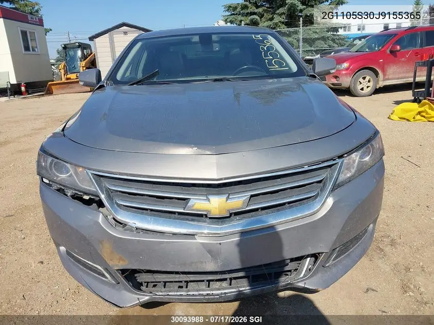 2018 Chevrolet Impala Lt VIN: 2G1105S30J9155365 Lot: 30093988