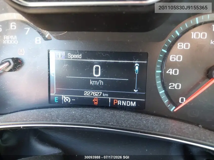 2018 Chevrolet Impala Lt VIN: 2G1105S30J9155365 Lot: 30093988