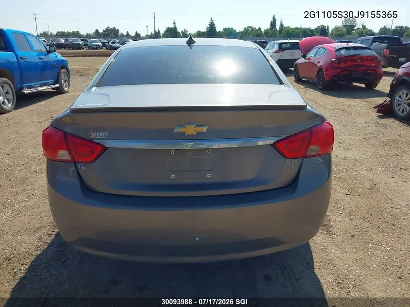 2018 Chevrolet Impala Lt VIN: 2G1105S30J9155365 Lot: 30093988