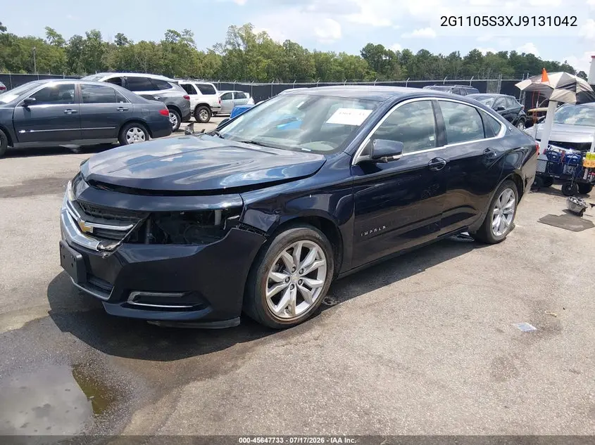 2018 Chevrolet Impala 1Lt VIN: 2G1105S3XJ9131042 Lot: 45647733