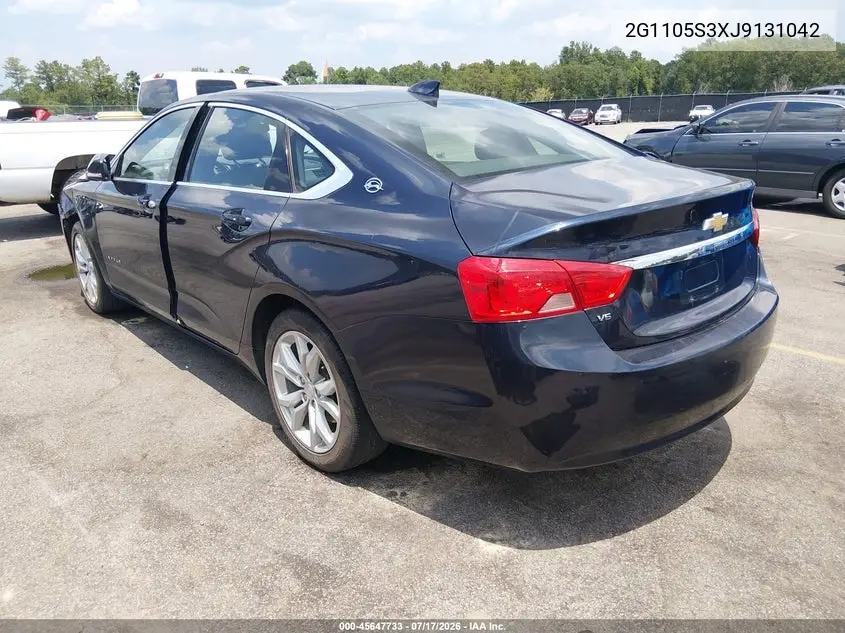 2018 Chevrolet Impala 1Lt VIN: 2G1105S3XJ9131042 Lot: 45647733