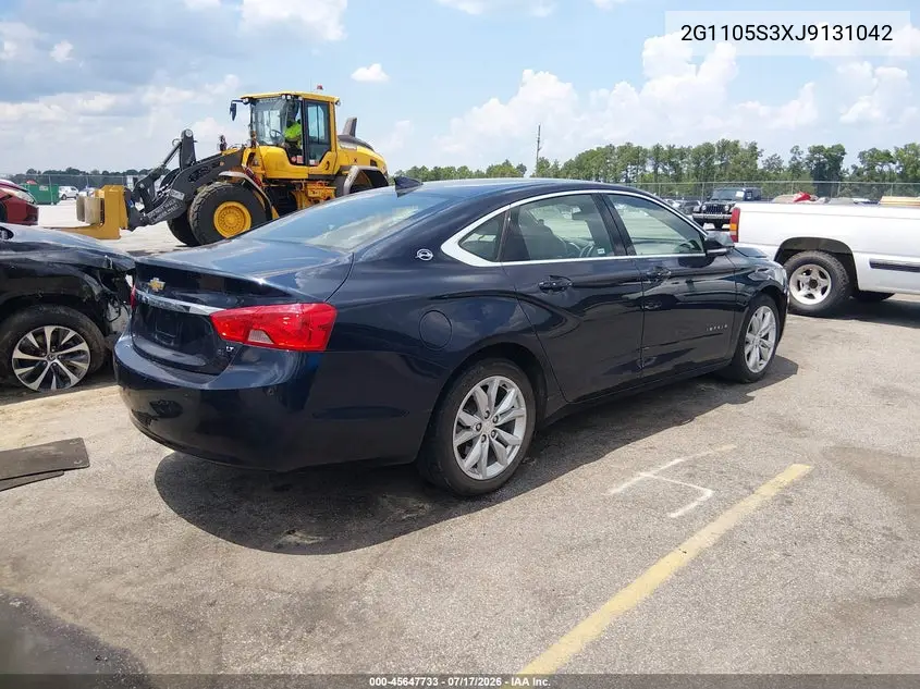 2018 Chevrolet Impala 1Lt VIN: 2G1105S3XJ9131042 Lot: 45647733