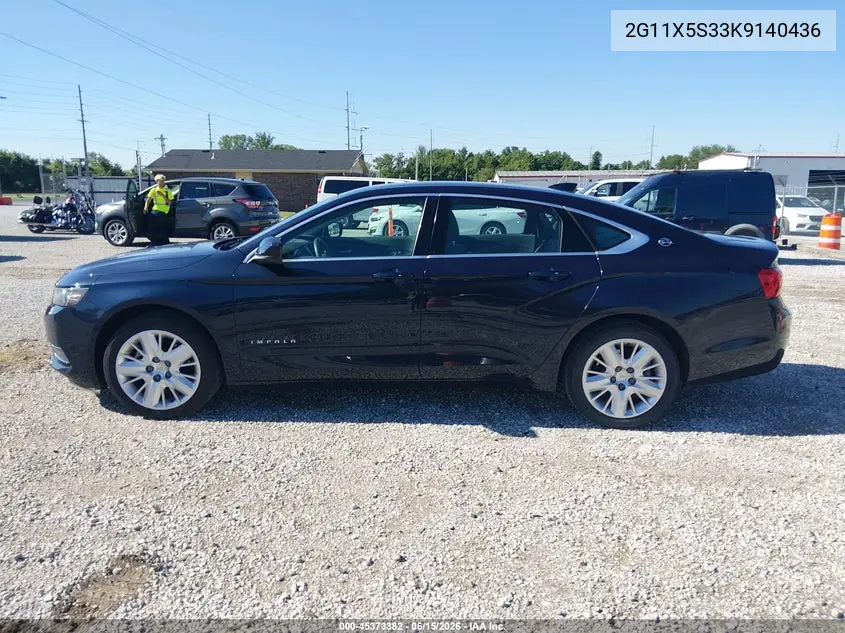 2019 Chevrolet Impala Ls VIN: 2G11X5S33K9140436 Lot: 45373382