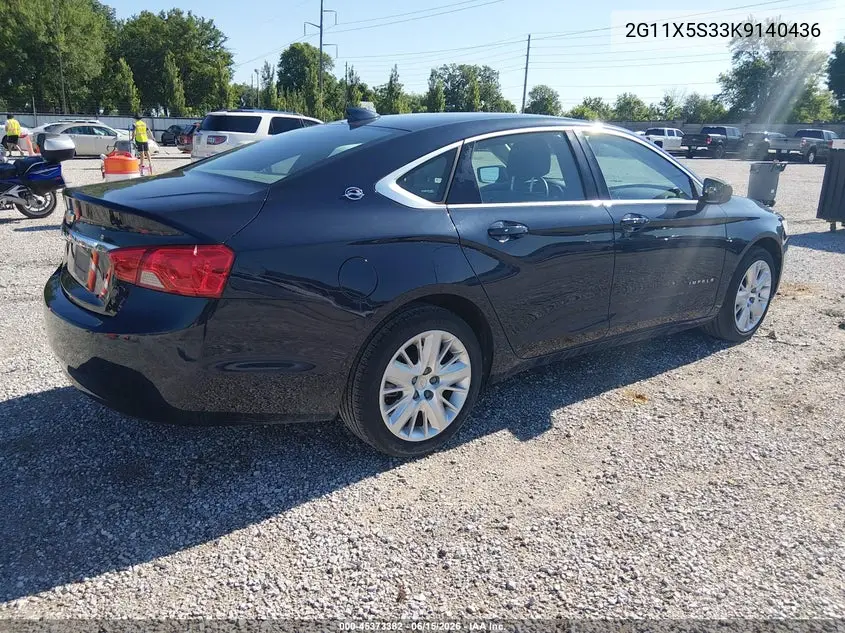 2019 Chevrolet Impala Ls VIN: 2G11X5S33K9140436 Lot: 45373382