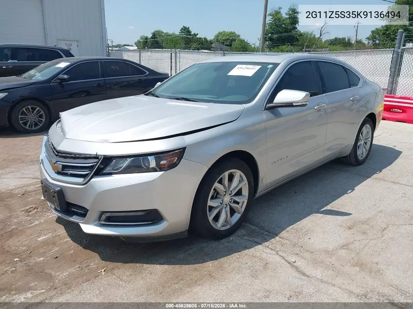 2019 Chevrolet Impala 1Lt VIN: 2G11Z5S35K9136494 Lot: 45628605