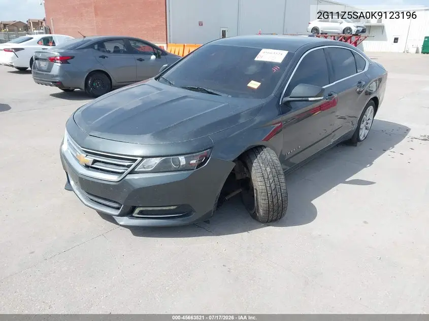 2019 Chevrolet Impala Lt VIN: 2G11Z5SA0K9123196 Lot: 45663521