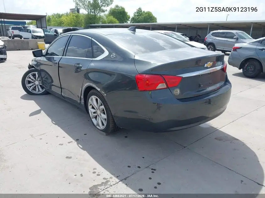 2019 Chevrolet Impala Lt VIN: 2G11Z5SA0K9123196 Lot: 45663521
