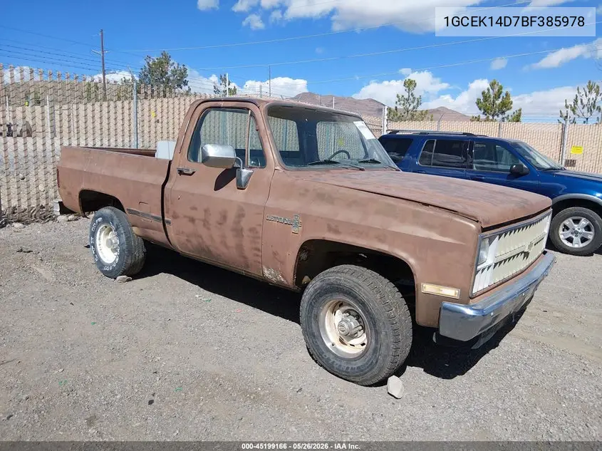 1981 Chevrolet K10 VIN: 1GCEK14D7BF385978 Lot: 45199166