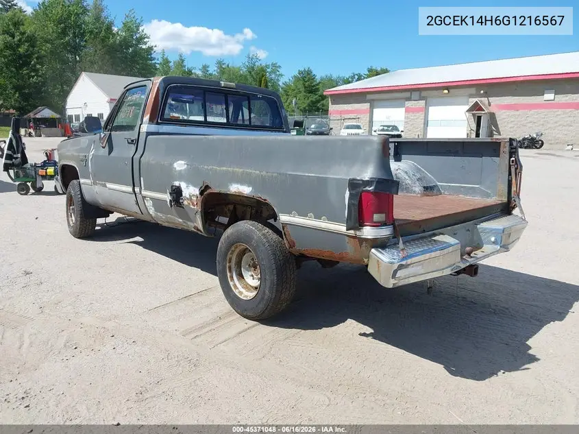 1986 Chevrolet K10 VIN: 2GCEK14H6G1216567 Lot: 45371048