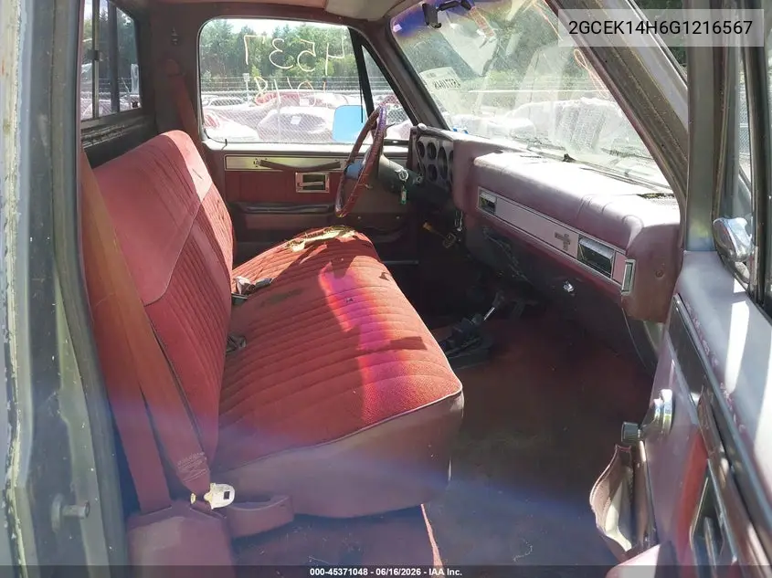 1986 Chevrolet K10 VIN: 2GCEK14H6G1216567 Lot: 45371048
