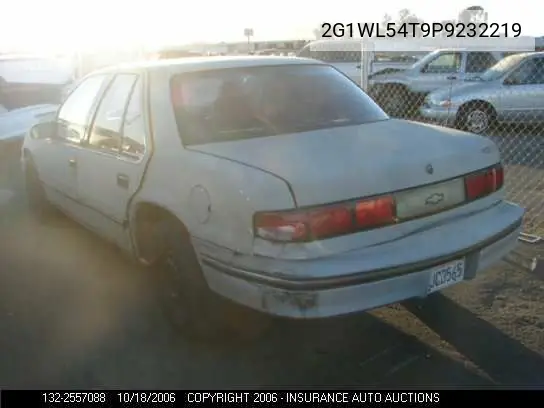 1993 Chevrolet Lumina VIN: 2G1WL54T9P9232219 Lot: 2557088