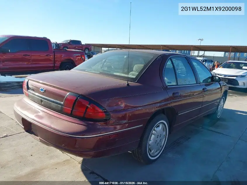 1999 Chevrolet Lumina VIN: 2G1WL52M1X9200098 Lot: 44171036