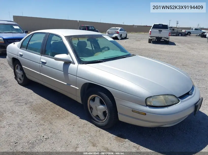 1999 Chevrolet Lumina Ltz VIN: 2G1WN52K3X9194409 Lot: 45415243