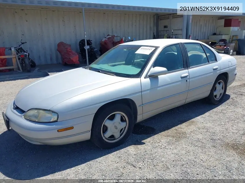 1999 Chevrolet Lumina Ltz VIN: 2G1WN52K3X9194409 Lot: 45415243