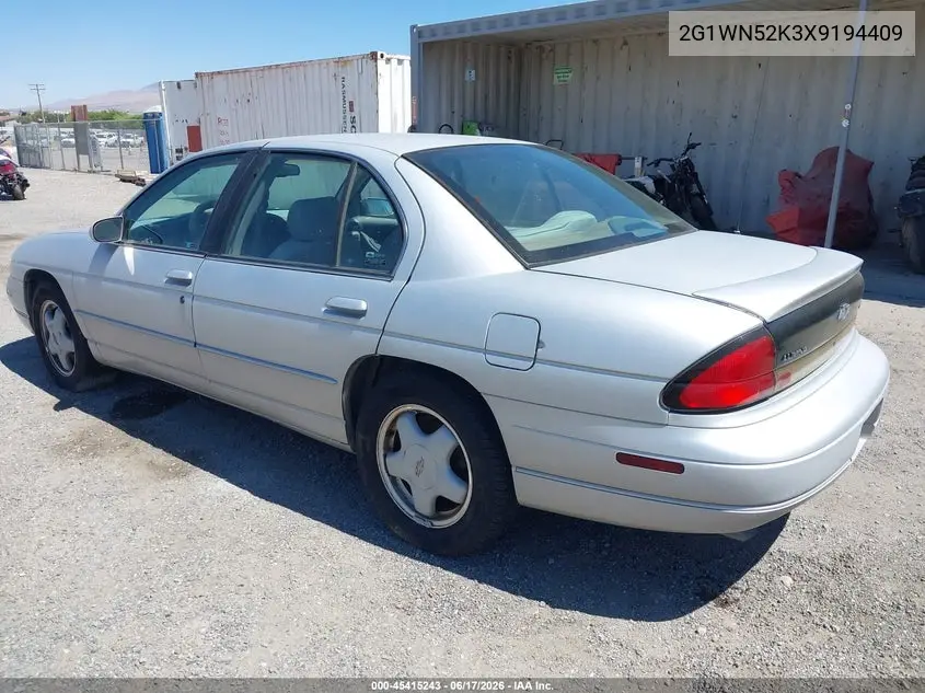 1999 Chevrolet Lumina Ltz VIN: 2G1WN52K3X9194409 Lot: 45415243