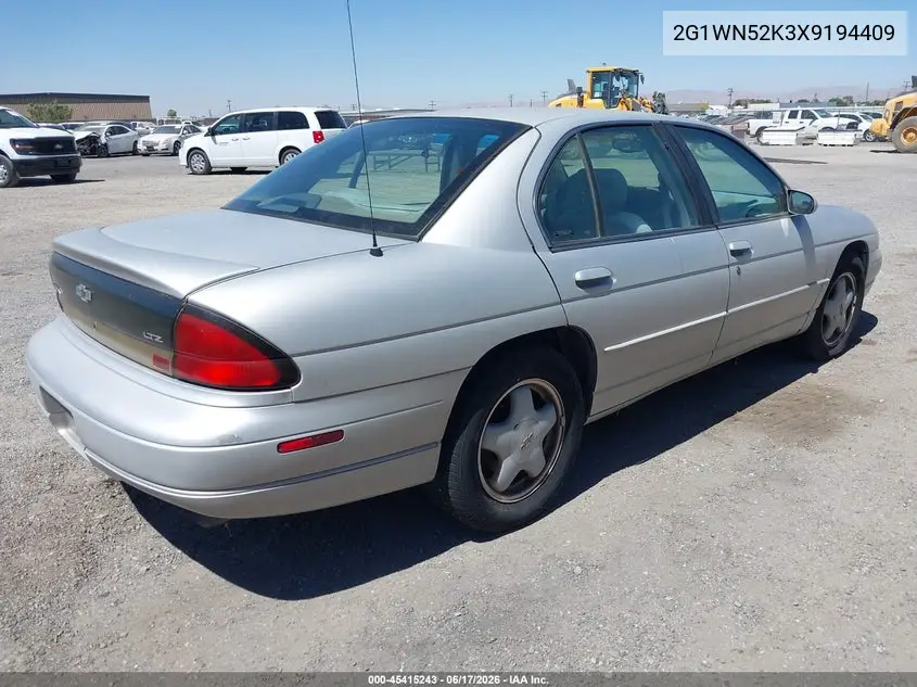 1999 Chevrolet Lumina Ltz VIN: 2G1WN52K3X9194409 Lot: 45415243