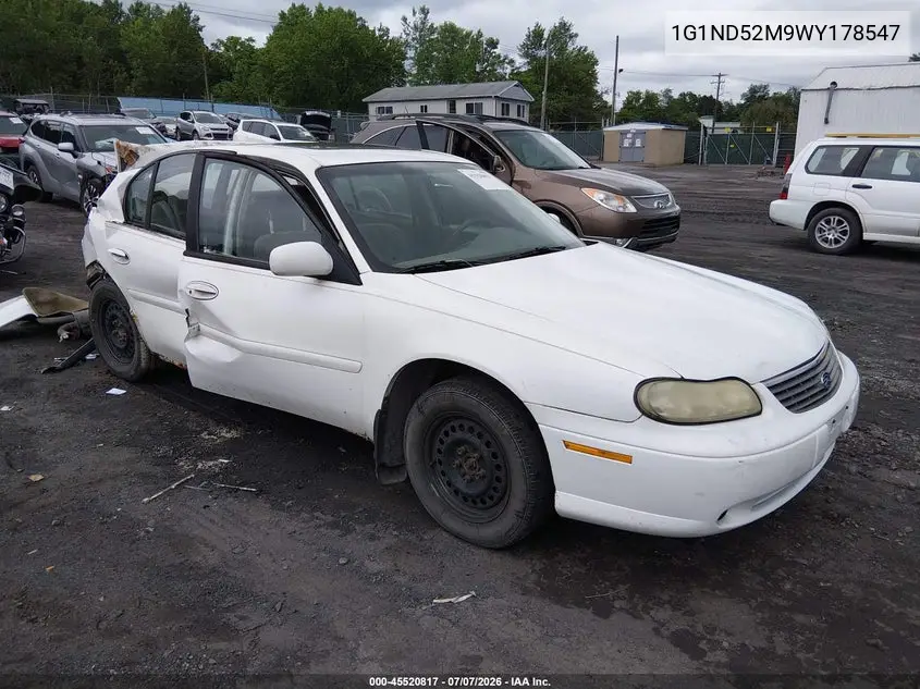 1998 Chevrolet Malibu VIN: 1G1ND52M9WY178547 Lot: 45520817