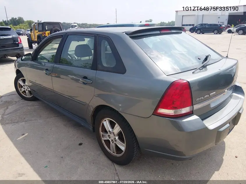 2005 Chevrolet Malibu Maxx Ls VIN: 1G1ZT64875F335190 Lot: 45657961