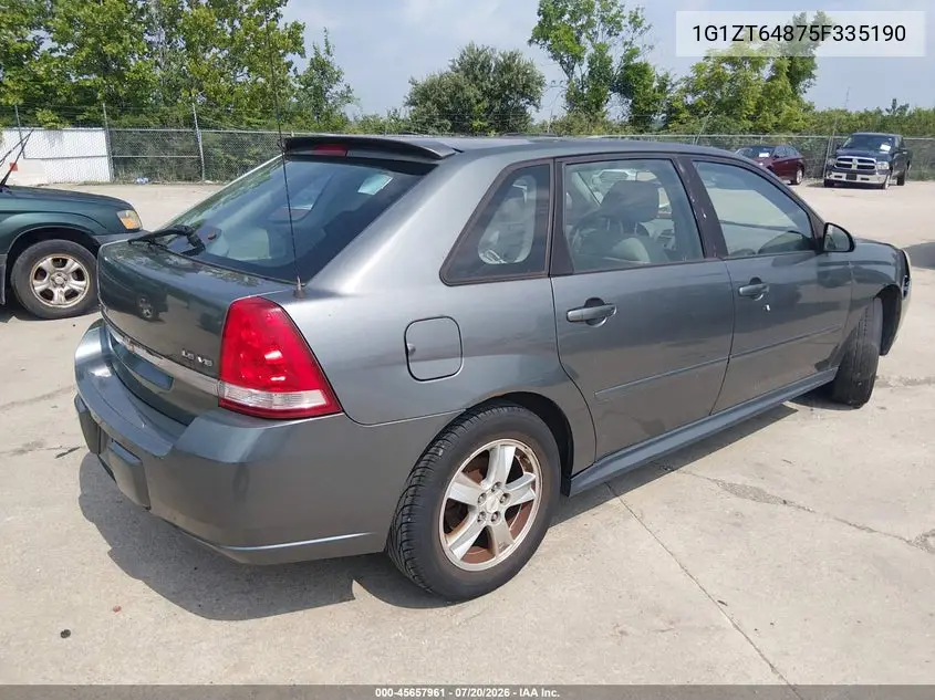 2005 Chevrolet Malibu Maxx Ls VIN: 1G1ZT64875F335190 Lot: 45657961