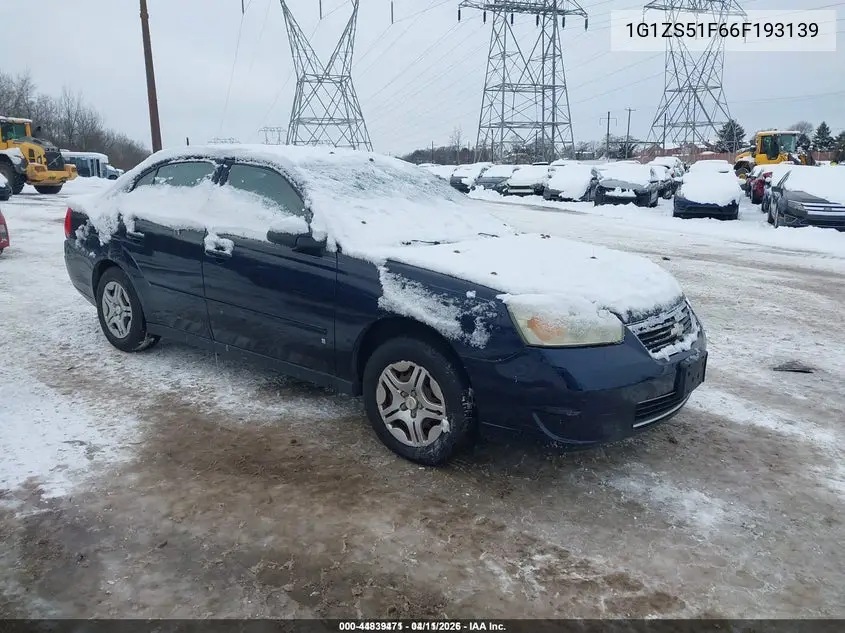 1G1ZS51F66F193139 2006 Chevrolet Malibu Ls